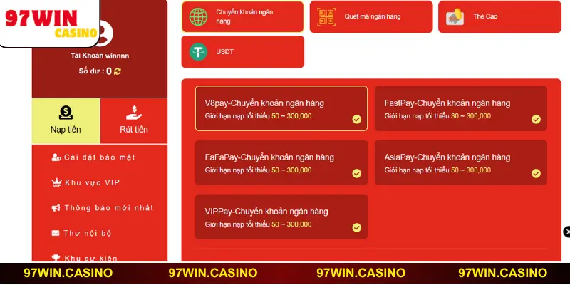 Hãy ưu tiên nạp ví vào khung giờ hành chính